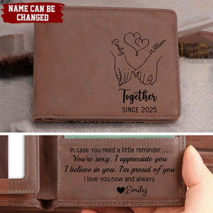 In Case You Need A Little Reminder - Personalized Leather Wallet