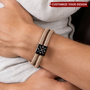 Personalized Bracelet For Dad - Adjustable Bracelet