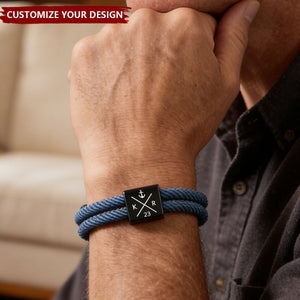 Personalized Bracelet For Dad - Adjustable Bracelet