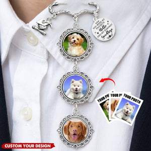 Custom Photo Once By My Side Forever In My Heart - Personalized Graduation Tassel Pin