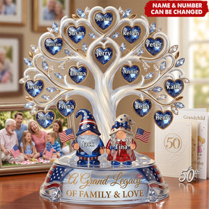 American Dwarf Grandparent Acrylic Plaque - Personalized Gifts For Grandparents