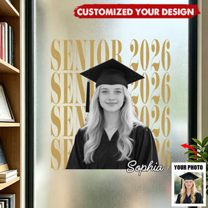 Vintage Photo And Year Senior - Personalized Decal