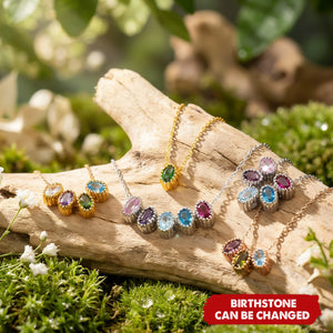 Personalized Family Birthstones Women Necklace - Birthday Mother's Day Gift for Mom Grandma