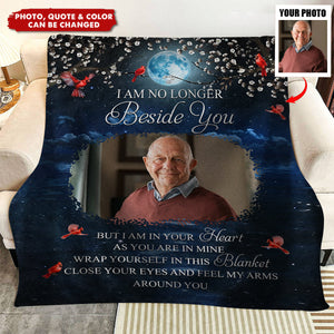 Custom Photo A Hug From Heaven When You Really Miss Me Memorial - Personalized Fleece Blanket, Sherpa Blanket