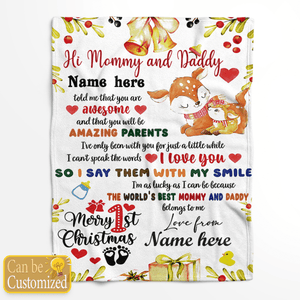 Personalized 1st Christmas Gift For Mommy and Daddy