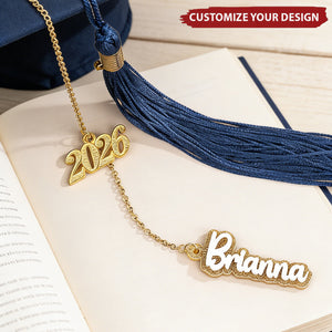 Personalized Name Year Graduation Cap Charm Tassel Decoration