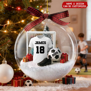 Soccer Player Uniform - Personalized Snow Globe Ornament, Gift For Soccer Lovers