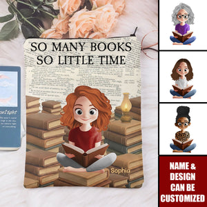 So Many Books So Little Time - Personalized Book Sleeve