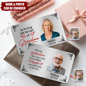 On Your Graduation Day Memorial Custom Photo - Personalized Wallet Card