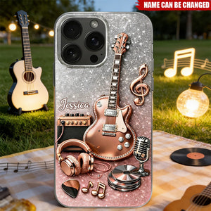 Music Is The Soundtrack, Personalized Clear Phone Case, Gift For Musicians
