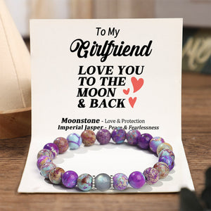 To Daughter/Granddaughter/Mom/Wife - Love You To The Moon & Back Stretchable Bracelet