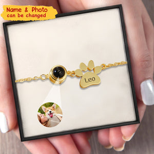 Pet Name Bracelet With Photo - Personalized Dog&Cat Picture Projection Bracelet