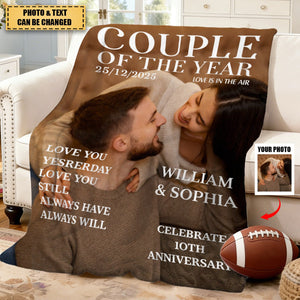 Couple Of The Year Magazine Cover Art Print - Personalized Blanket