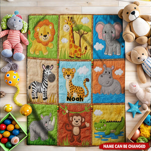 Unique Gifts for Kid Patchwork Style - Personalized Kid Blanket