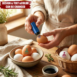 Personalized Hen Silhouette Safe Egg Stamp with Food Grade Ink - Birthday Gift for Family Farmer Breeder