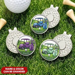 Personalized Golf Ball Marker Magnetic Hat Clip - Birthday Game Day Gift for Golf Player Dad Grandpa