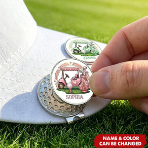 Personalized Golf Ball Marker Magnetic Hat Clip with Name Game Day Gift for Golf Player