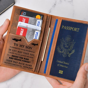 Dad To Son - Enjoy The Ride - Passport Holder