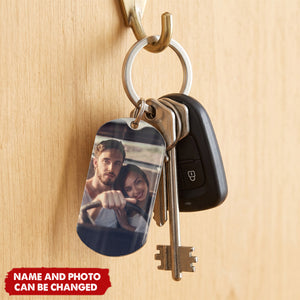 Drive Safe I Need You Here, Personalized Keychain, Anniversary Gifts For Him, Custom Photo