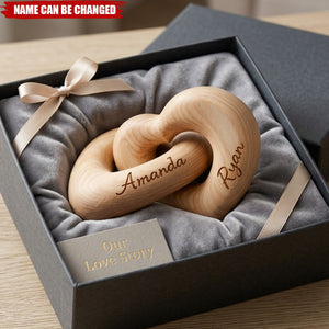 Romantic Couple - Personalized Infinity Heart Sculpture