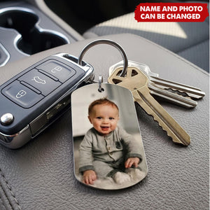 Personalized Photo Keychain Gift For Dad-I Love You Daddy-Custom Keychain with Picture-Special Gift For Father-Gift From Kids