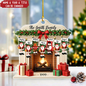 Christmas Glows Where Hearts Gather - Personalized Christmas Acrylic Ornament