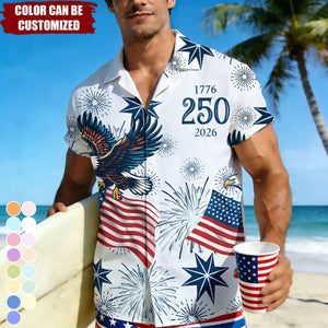 Personalized USA 250 Anniversary Eagle 1776-2026 Hawaii Shirt