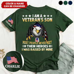 I Am A Veteran’s Son - Personalized Back Printed Shirt