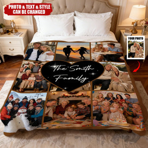 Custom Photo Family Couple Besties Memory - Personalized Photos Collage Blanket
