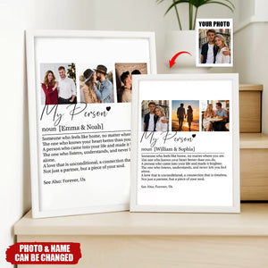 My Person Personalised Photo Poster - Anniversary Valentine Gift