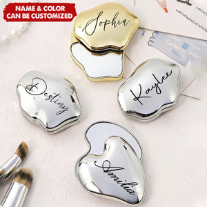 Personalized Cloud-Shaped Compact Mirror, Engraved Pocket Mirror For Her