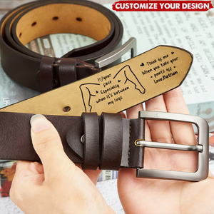 I Hope Your Day Is As Nice As My Butt - Personalized Engraved Leather Belt, Gift for Husband Boyfriend