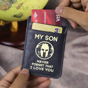 Dad To Son - minimalist Leather Slim Wallet