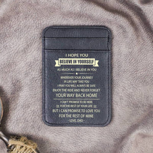 Dad To Son - minimalist Leather Slim Wallet