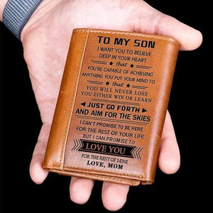 Mom To Son - Never Lose - Tri-fold wallet
