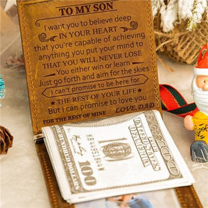 Dad To Son - Never Lose - Money Clip Wallet