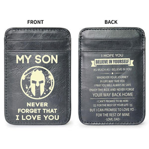 Dad To Son - minimalist Leather Slim Wallet
