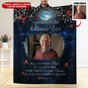 Custom Photo A Hug From Heaven When You Really Miss Me Memorial - Personalized Fleece Blanket, Sherpa Blanket