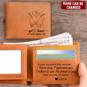 In Case You Need A Little Reminder - Personalized Leather Wallet