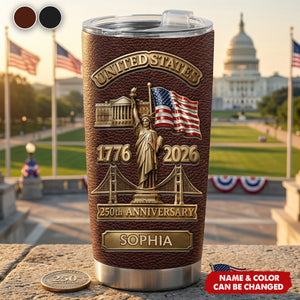 Custom Tumbler - Personalized America 250th Anniversary Gifts For Women, Men
