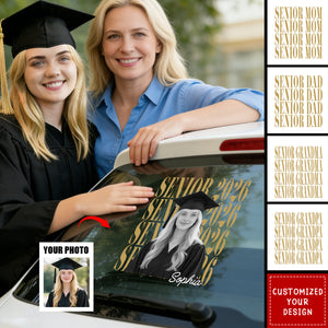 Vintage Photo And Year Senior - Personalized Decal