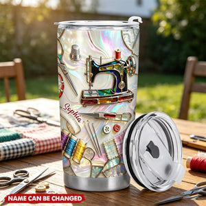Timeless Things Appreciated More Than You Can Sew, Stainless Steel Tumbler