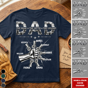 Personalized Dad The Man The Myth The Legend Classic Tee With Custom Names
