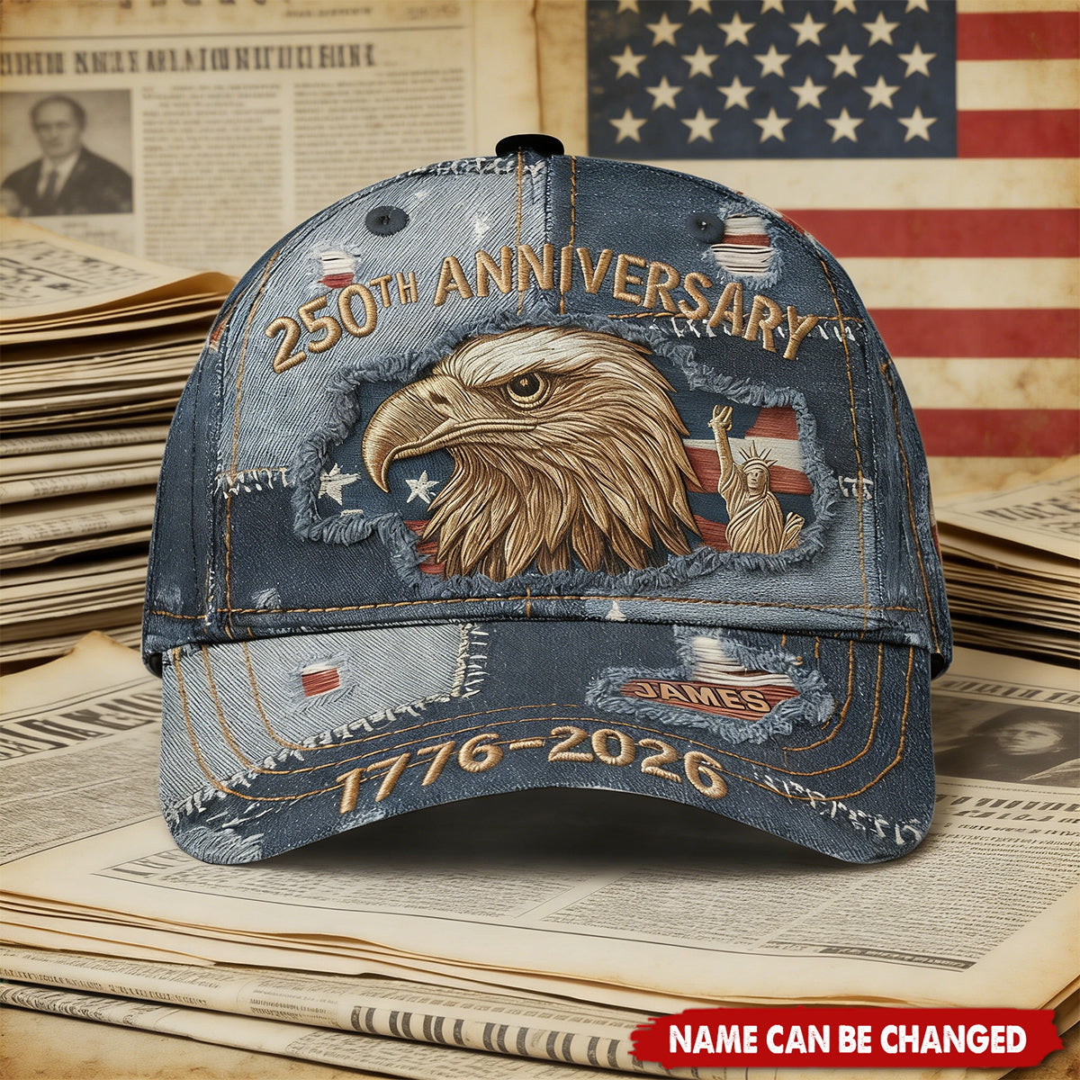 250th Anniversary USA - Personalized Patriot Classic Cap