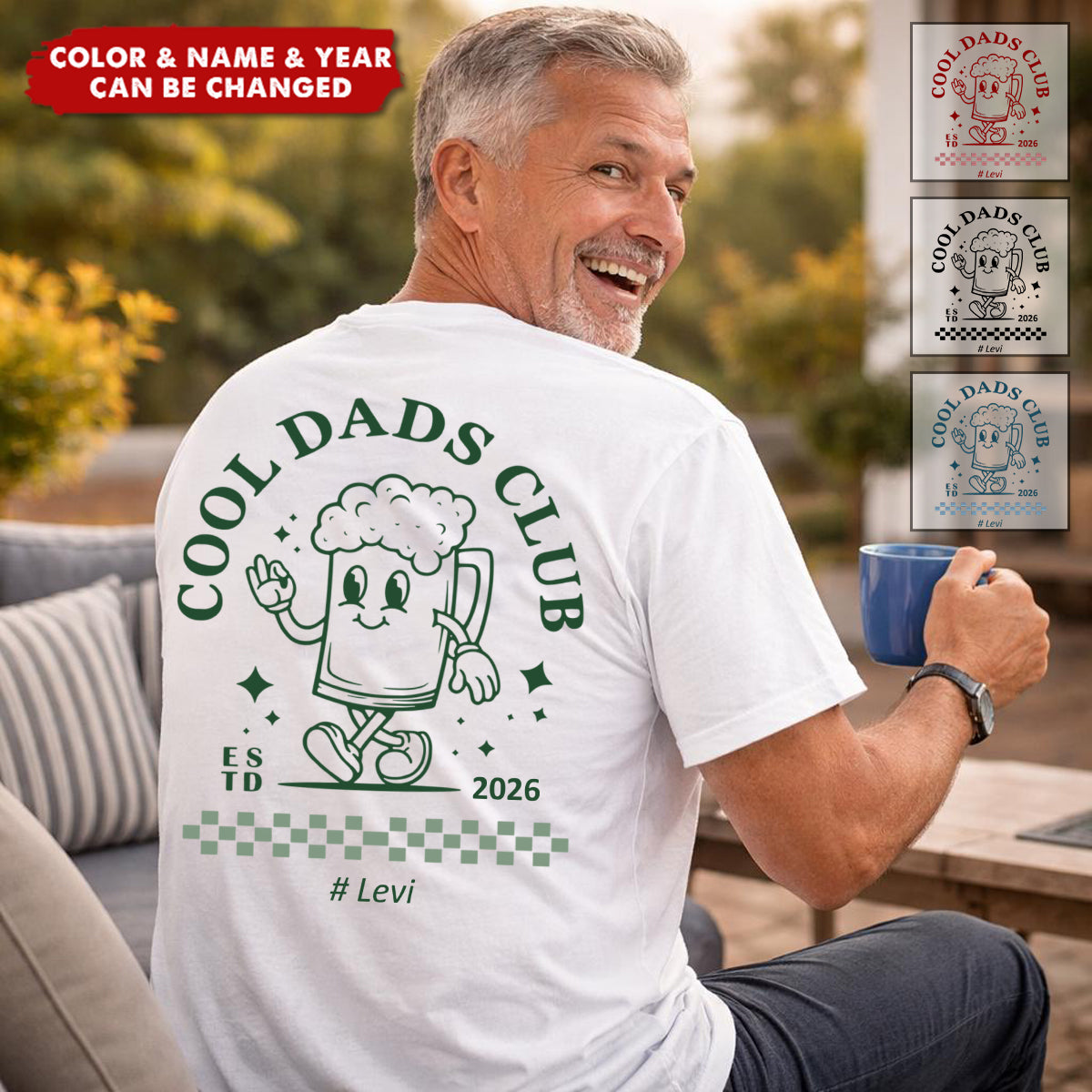 Cool Dads Club - Personalized Dad T-Shirt, Father's Day Gift Daddy Shirt