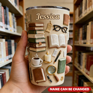 Just One More Chapter - Personalized Book Tumbler