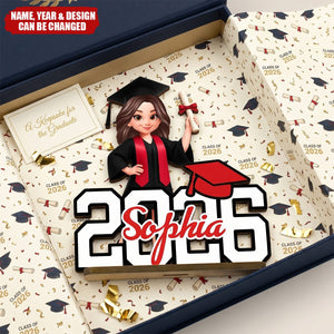 This Is My Cap & Gown Moment - Personalized 2-Layered Wooden Plaque