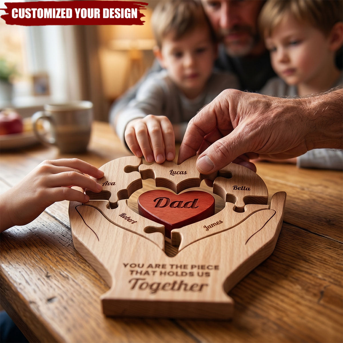 Dad, Father, Papa You Are The Piece That Holds Us Together - Personalized Puzzle
