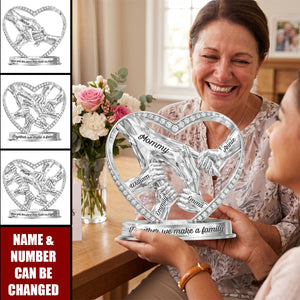 Mom Grandma Holding Hands 3D Effect - Personalized Custom Shaped Acrylic Plaque