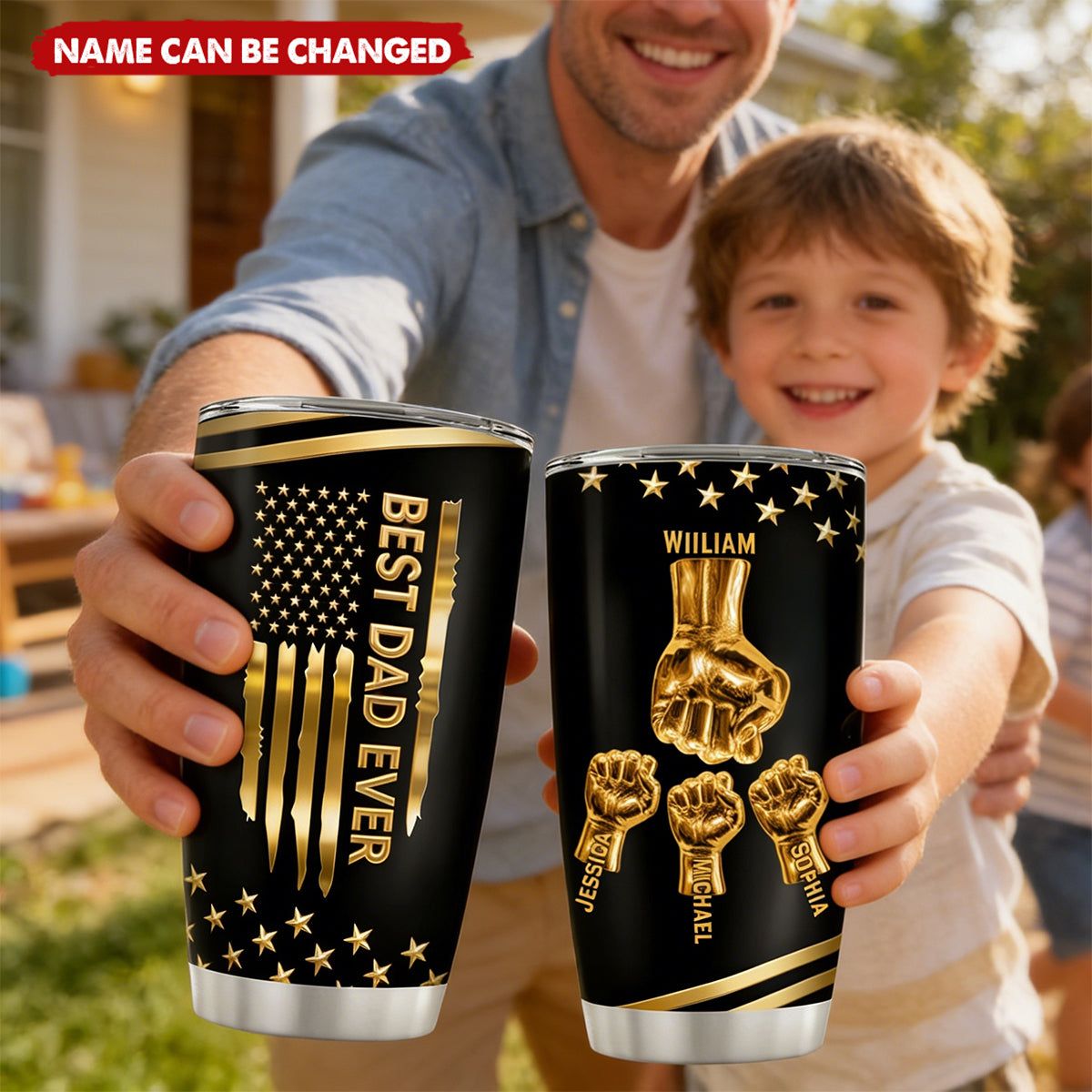 Best Dad Ever - Personalized Stainless Steel Tumbler